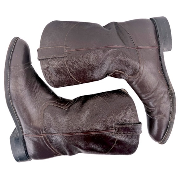 Pecos Bill Men’s Dark Brown Roper Western Cowboy Boots - Picture 4 of 16